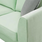 Merax 112*87 Ecksofas Wohnzimmergarnituren 7-Sitzer Modulares Sektionssofa