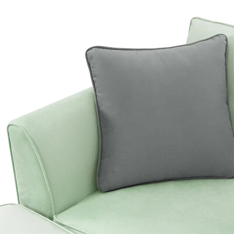 Merax 112*87 Ecksofas Wohnzimmergarnituren 7-Sitzer Modulares Sektionssofa