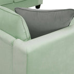 Merax 112*87 Ecksofas Wohnzimmergarnituren 7-Sitzer Modulares Sektionssofa