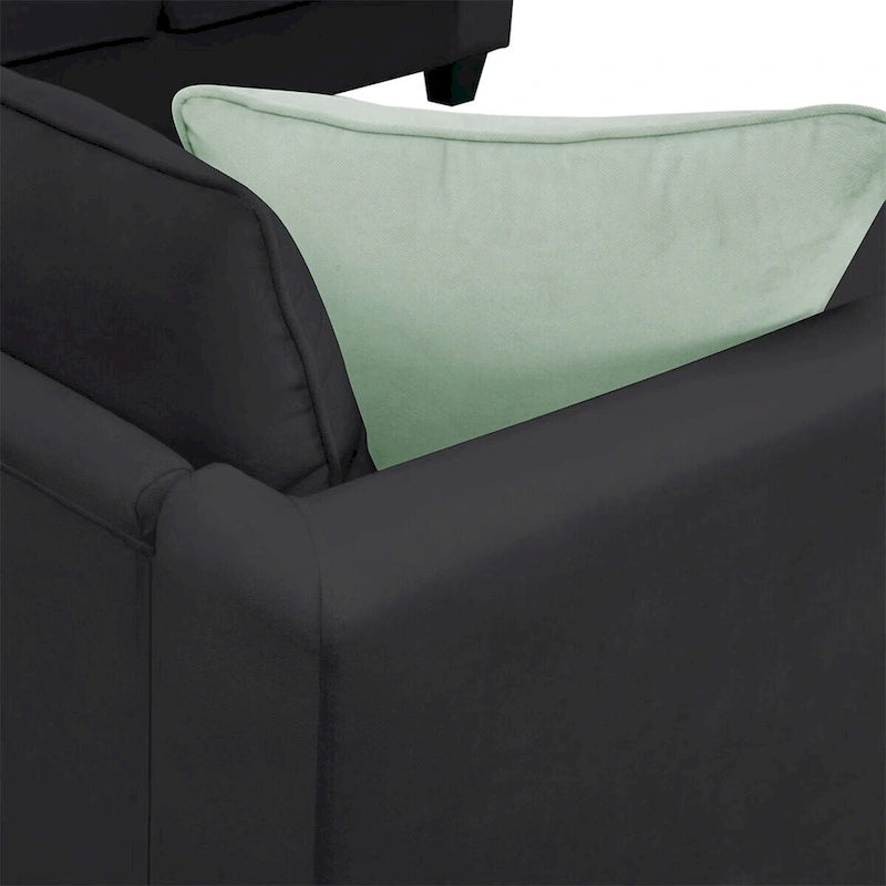 Merax 112*87 Ecksofas Wohnzimmergarnituren 7-Sitzer Modulares Sektionssofa