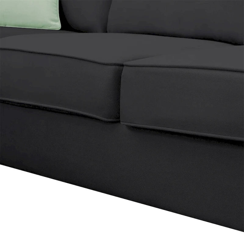 Merax 112*87 Ecksofas Wohnzimmergarnituren 7-Sitzer Modulares Sektionssofa