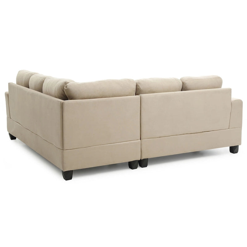 Sandridge 80 Zoll B 2-teiliges Mikrofasersofa in L-Form – 80L x 80B x 36H