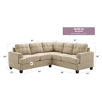 Sandridge 80 Zoll B 2-teiliges Mikrofasersofa in L-Form – 80L x 80B x 36H