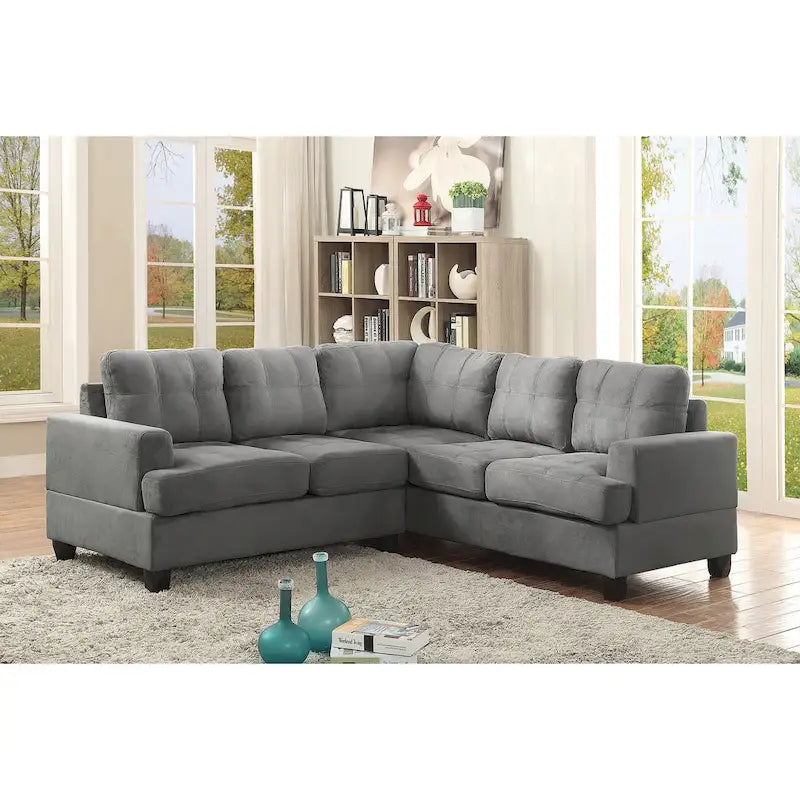 Sandridge 80 Zoll B 2-teiliges Mikrofasersofa in L-Form – 80L x 80B x 36H