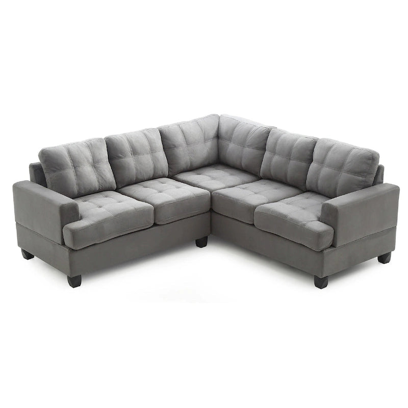 Sandridge 80 Zoll B 2-teiliges Mikrofasersofa in L-Form – 80L x 80B x 36H
