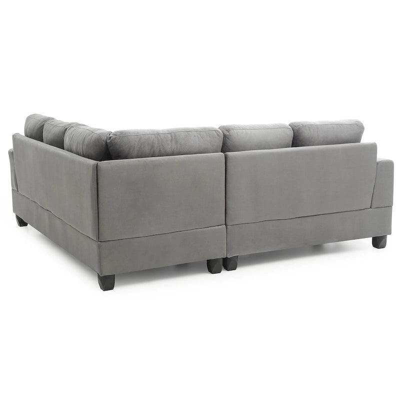 Sandridge 80 Zoll B 2-teiliges Mikrofasersofa in L-Form – 80L x 80B x 36H