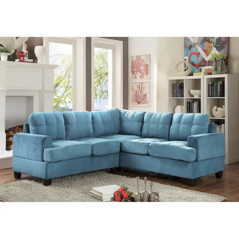 Sandridge 80 Zoll B 2-teiliges Mikrofasersofa in L-Form – 80L x 80B x 36H