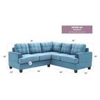Sandridge 80 Zoll B 2-teiliges Mikrofasersofa in L-Form – 80L x 80B x 36H