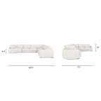 Laguna 165,5 L-förmiges modulares Sofa mit Récamiere