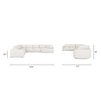 Laguna 165,5 L-förmiges modulares Sofa mit Récamiere