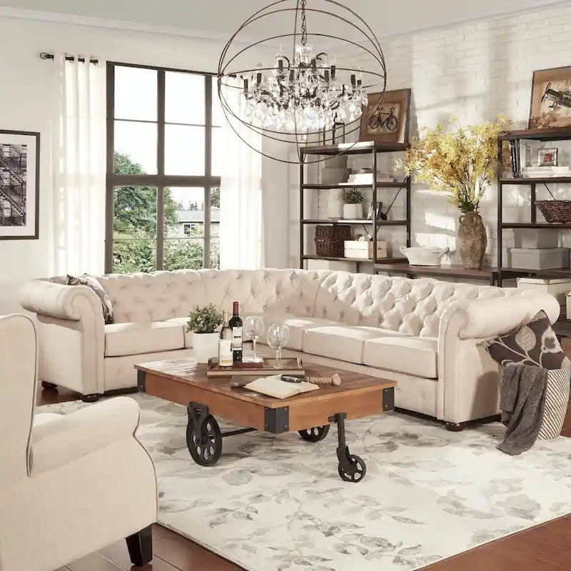 Knightsbridge Chesterfield Ecksofa von iNSPIRE Q Artisan