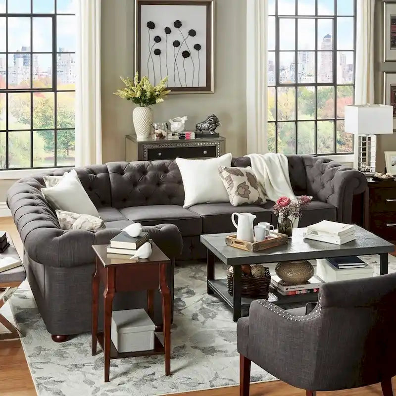 Knightsbridge Chesterfield Ecksofa von iNSPIRE Q Artisan
