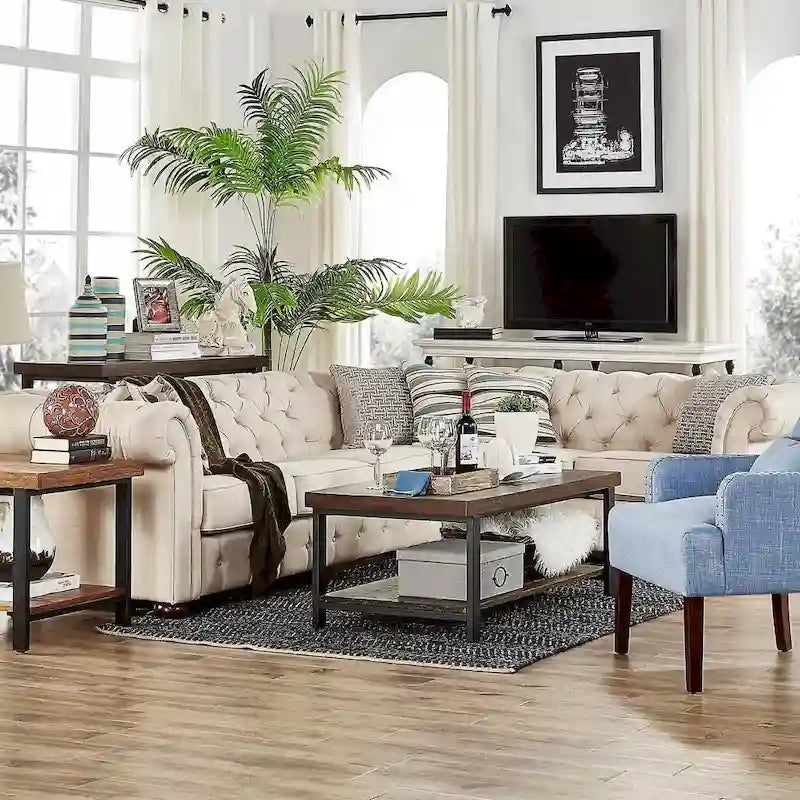 Knightsbridge Chesterfield Ecksofa von iNSPIRE Q Artisan