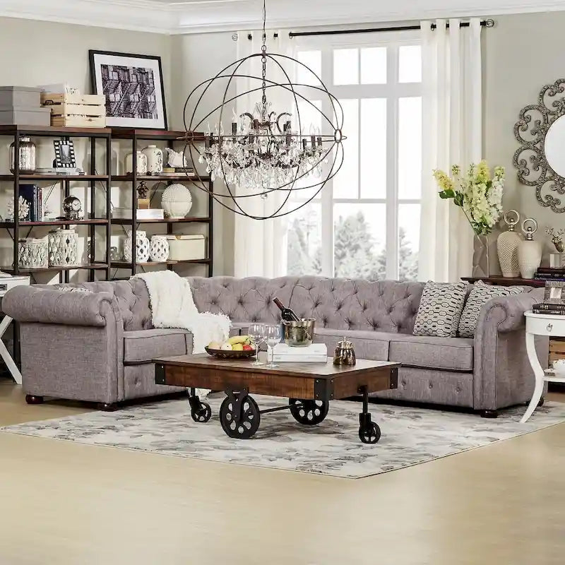 Knightsbridge Chesterfield Ecksofa von iNSPIRE Q Artisan