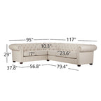 Knightsbridge Chesterfield Ecksofa von iNSPIRE Q Artisan