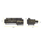 Poly & Bark Napa 104,5 Stoffsofa mit rechter Ottomane