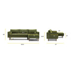 Poly & Bark Napa 104,5 Stoffsofa mit rechter Ottomane