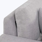 Modernes L-förmiges 3-Sitzer Schlafsofa, mit Stauraum-Recamiere und 2 Hockern