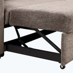Modernes L-förmiges 3-Sitzer Schlafsofa, mit Stauraum-Recamiere und 2 Hockern