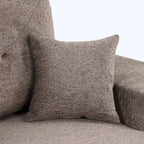 Modernes L-förmiges 3-Sitzer Schlafsofa, mit Stauraum-Recamiere und 2 Hockern