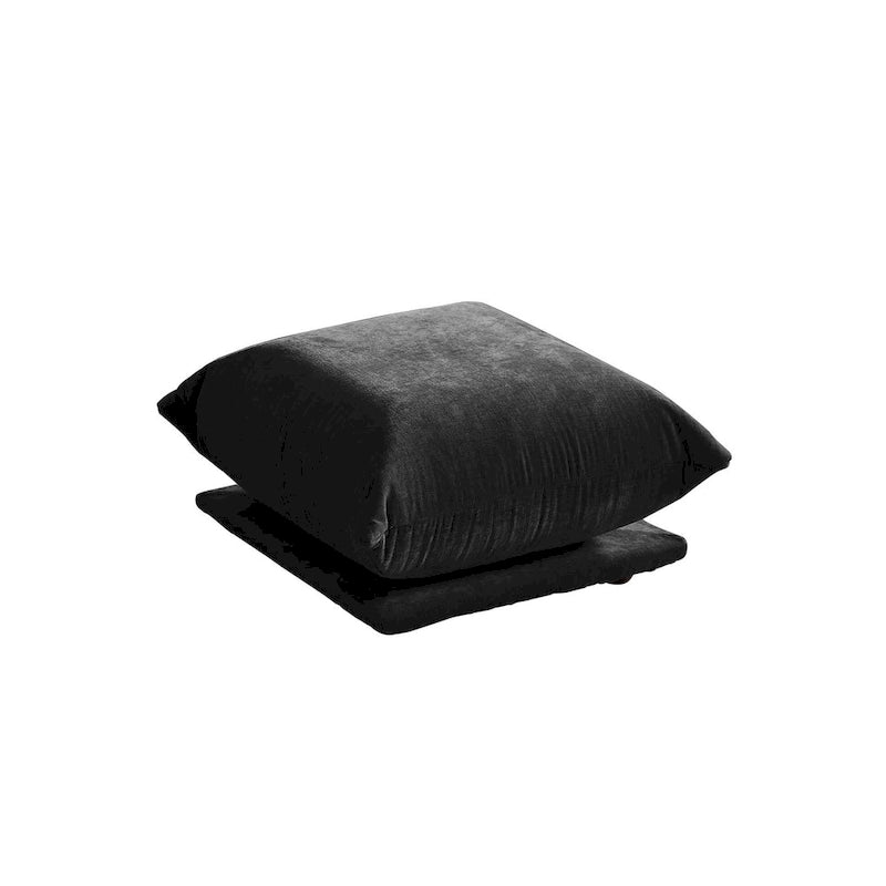 L-förmiges Sektionssofa, minimalistisches Chenille-Modulsofa mit Ottomane