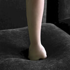 L-förmiges Sektionssofa, minimalistisches Chenille-Modulsofa mit Ottomane