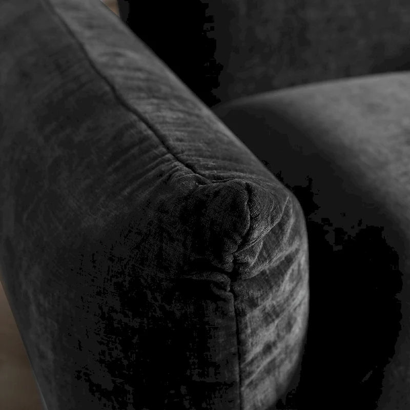 L-förmiges Sektionssofa, minimalistisches Chenille-Modulsofa mit Ottomane