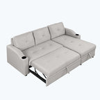 Klassisches und gemütliches L-förmiges Schlafsofa mit Ausziehfunktion