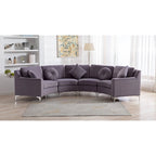 136 Samt-Halbrundsofa Modulares Kurven-Sofa