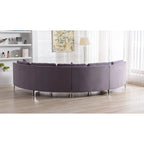 136 Samt-Halbrundsofa Modulares Kurven-Sofa