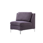136 Samt-Halbrundsofa Modulares Kurven-Sofa