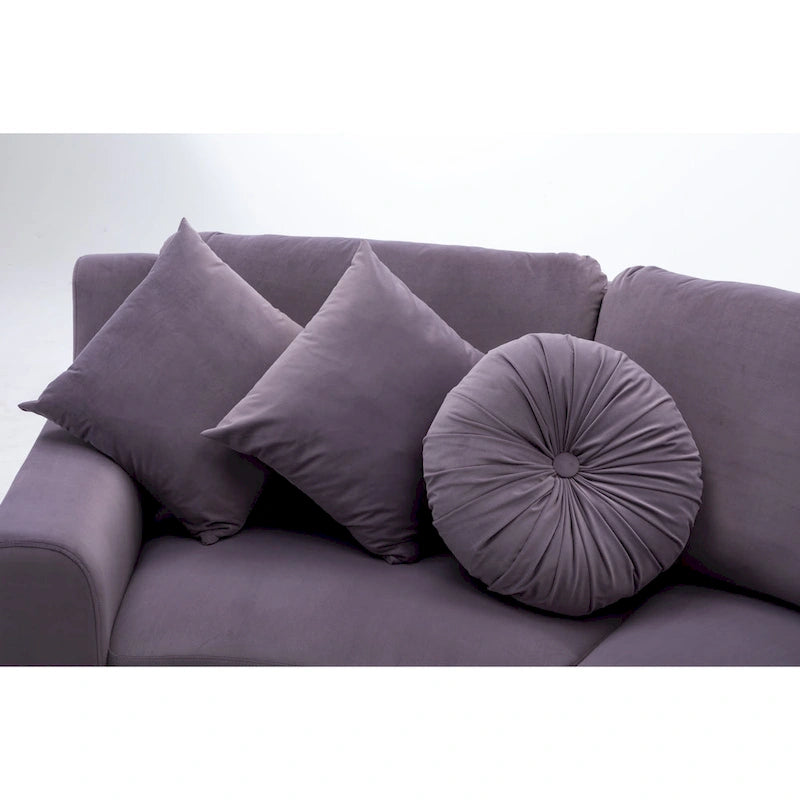 136 Samt-Halbrundsofa Modulares Kurven-Sofa
