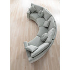 136 Samt-Halbrundsofa Modulares Kurven-Sofa