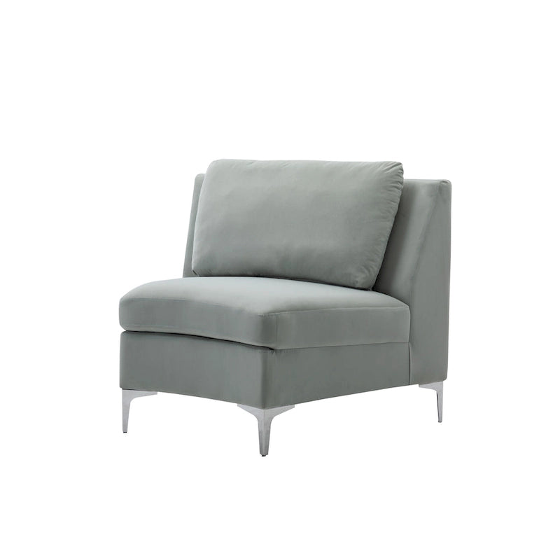 136 Samt-Halbrundsofa Modulares Kurven-Sofa