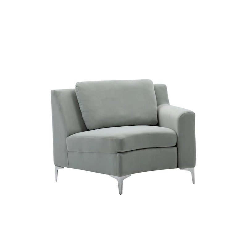 136 Samt-Halbrundsofa Modulares Kurven-Sofa