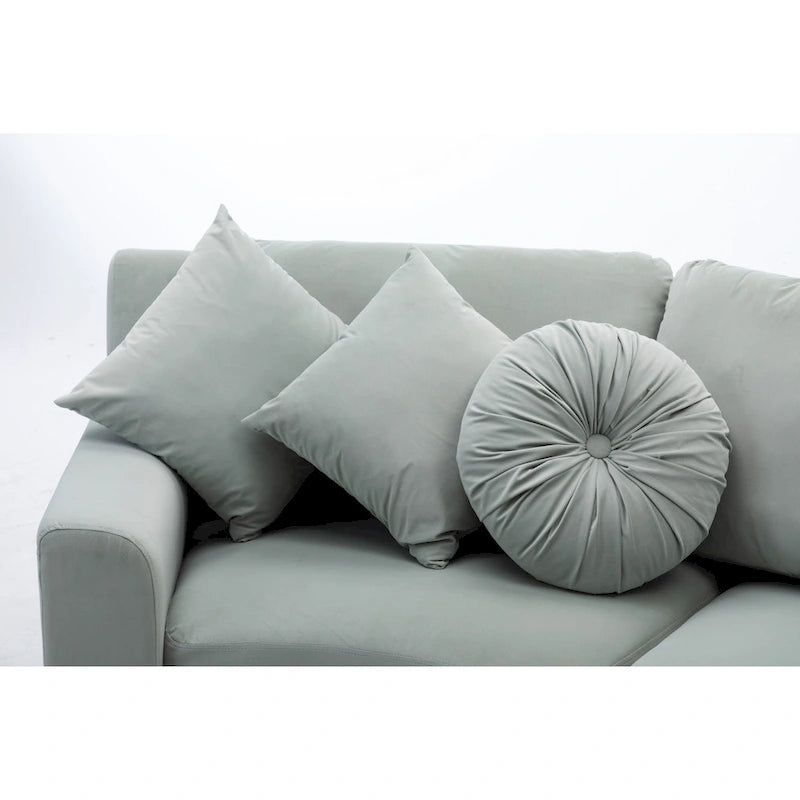 136 Samt-Halbrundsofa Modulares Kurven-Sofa