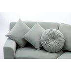 136 Samt-Halbrundsofa Modulares Kurven-Sofa