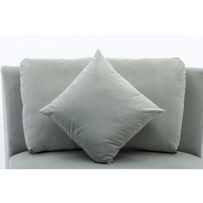136 Samt-Halbrundsofa Modulares Kurven-Sofa
