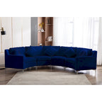 136 Samt-Halbrundsofa Modulares Kurven-Sofa