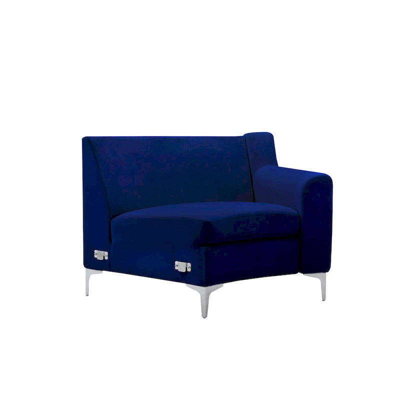 136 Samt-Halbrundsofa Modulares Kurven-Sofa