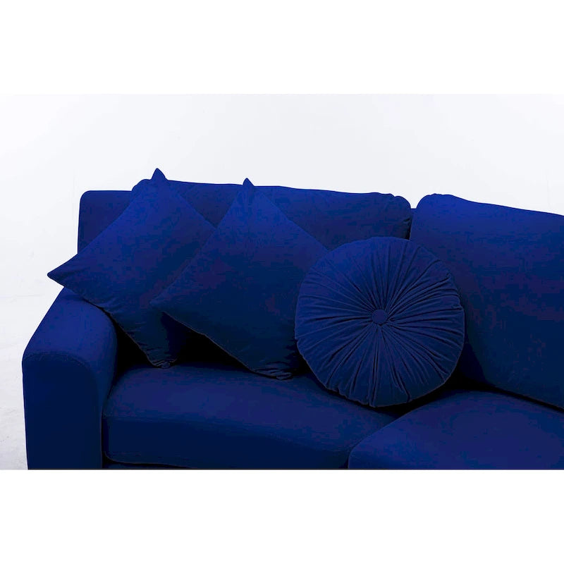 136 Samt-Halbrundsofa Modulares Kurven-Sofa