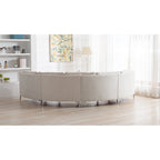 136 Samt-Halbrundsofa Modulares Kurven-Sofa