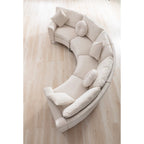 136 Samt-Halbrundsofa Modulares Kurven-Sofa