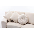 136 Samt-Halbrundsofa Modulares Kurven-Sofa