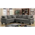 Nele L-förmiges Ecksofa mit Übergangs-Leinenstoff von Furniture of America