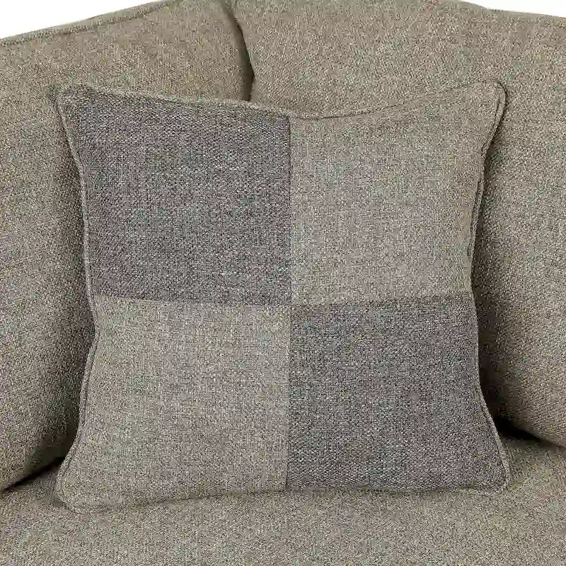 Nele L-förmiges Ecksofa mit Übergangs-Leinenstoff von Furniture of America
