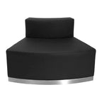 4-teiliges LeatherSoft Modulares Empfangssystem mit straffer Rückenlehne & Sitzfläche – 105B x 25,25 - 52,5T x 27H