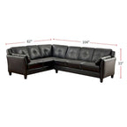 Modulares Plüsch-Sektionalsofa aus Kunstleder