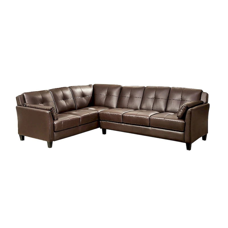Modulares Plüsch-Sektionalsofa aus Kunstleder