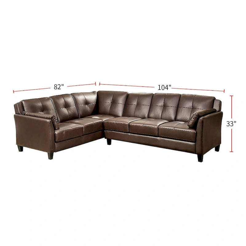 Modulares Plüsch-Sektionalsofa aus Kunstleder